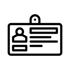 identity card line icon