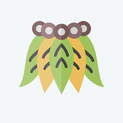 Icon Hawaiian Skrirt. related to Hawaii symbol. flat style. design editable
