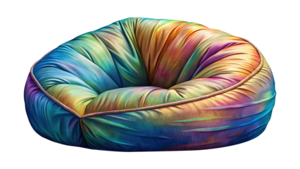 Comfortable and colorful beanbag chair suitable for lounging and relaxation time