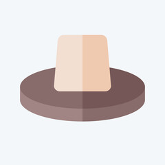 Icon Hat. related to Hawaii symbol. flat style. design editable