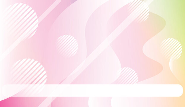 Template Background With Wave Geometric Shape, Lines, Circle. For Design, Presentation, Business. Vector Illustration