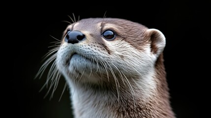 Close-up of a weasel's inquisitive gaze
