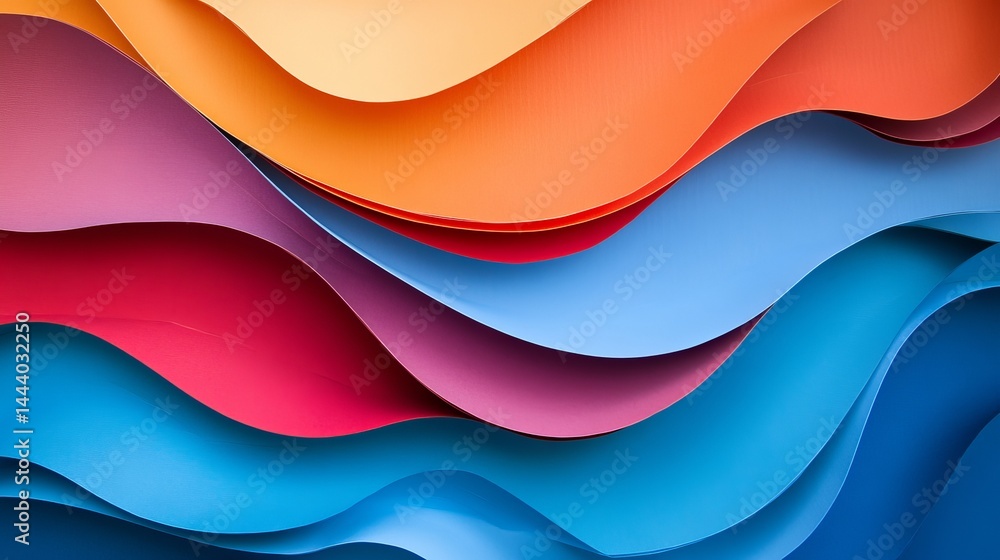 Poster abstract colorful wave pattern background design modern vibrant gradient texture digital art illustr