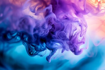 Colorful abstract swirls of liquid inks creating a dynamic display.