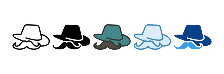 Hat Icon Set Multiple Style Collection