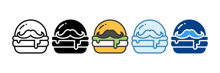 Burger Icon Set Multiple Style Collection