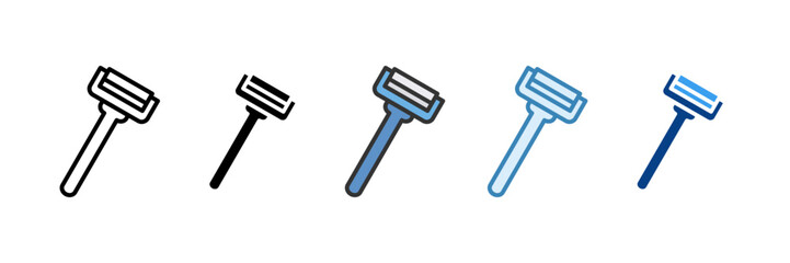 Razor Icon Set Multiple Style Collection