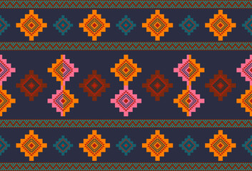 embroidery abstract Traditional geometric ethnic fabric pattern ornate elements with ethnic patterns design for textiles, rugs, clothing, sarong, scarf, batik, wrap, embroidery, print, curtain, carpet