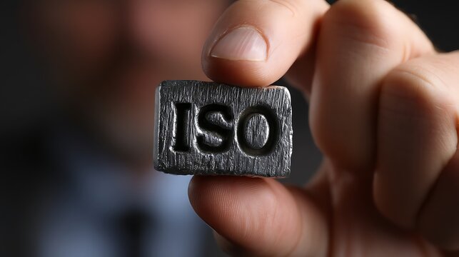 ISO standard demonstration by business professional
