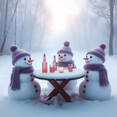 Winter Wonderland: Snowman Gathering
