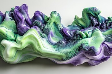 Obraz premium Abstract sculpted form of vibrant colors.