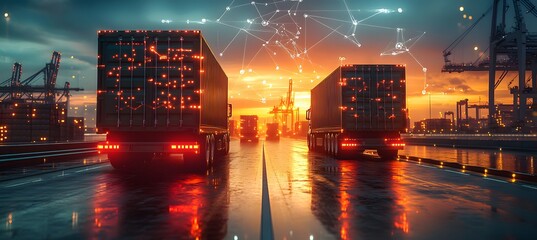 Integrated third party logistics concept representing modern transportation, supply chain efficiency, and delivery management
