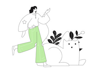 People exercising healthy running vector internet operation illustration
