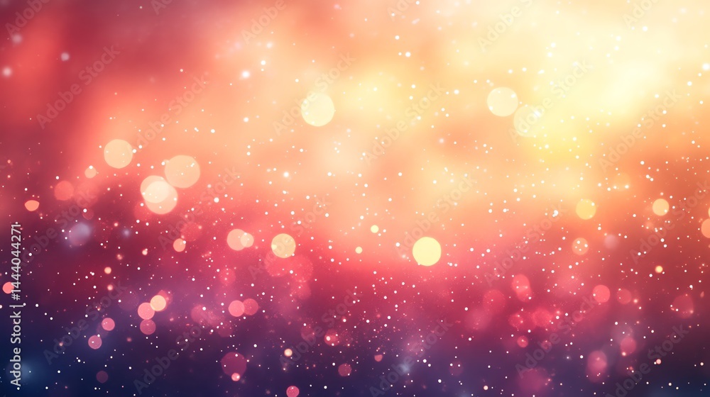 Poster warm bokeh lights abstract background