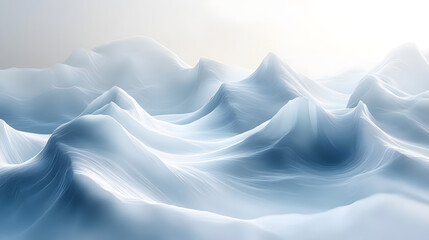 Obraz premium Majestic snowy mountain peaks nature's wonderland digital art serene atmosphere aerial view