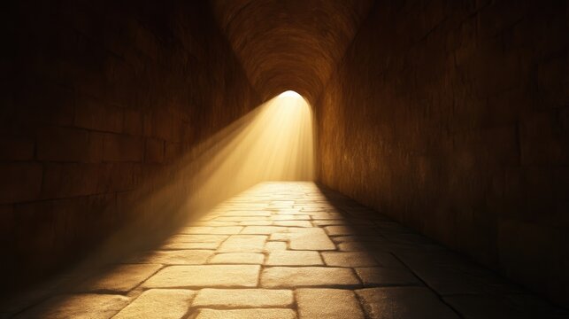 Ancient tunnel, light at the end