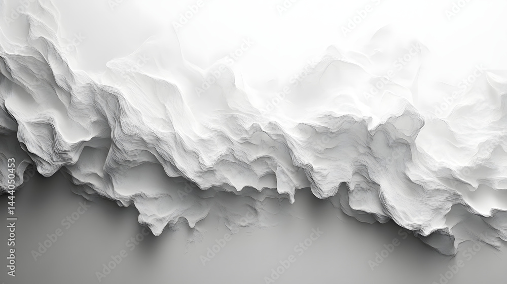Aufkleber dynamic white paper texture studio setting abstract artwork minimalist design top-down view modern a