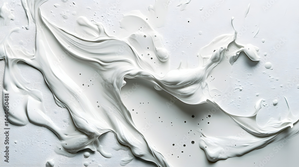 Aufkleber creative paint texture application horizontal pure white background artistic image minimalistic desi