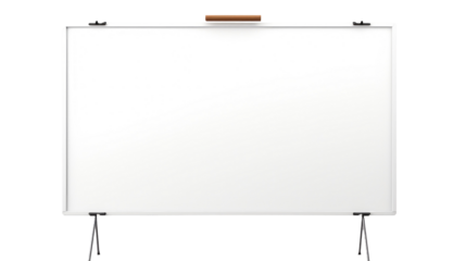 New and Fresh Blank Whiteboard on transparent  Background