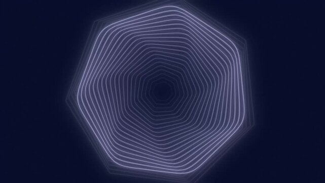 modern abstract bright white heptagon on a dark background, perfect for video loops, digital wallpapers, and graphic design projects