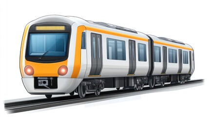 Fototapeta premium Modern train on tracks (1)