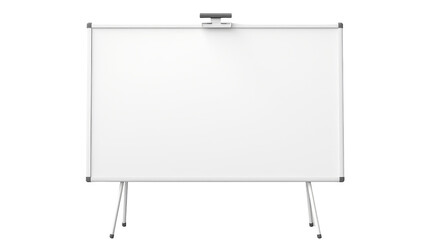 New and Fresh Blank Whiteboard on White Background
