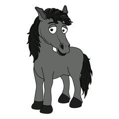 cute horse animal cartoon