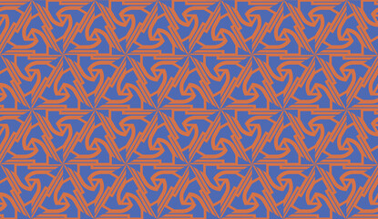 Pattern with abstract illusion triangles. Vector illustration. For your business, presentation, fashion print. Blue Color.