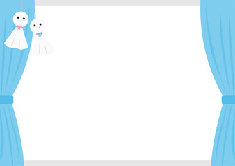 かわいいテルテル坊主のフレーム