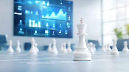 Strategic chess moves in a modern office business strategy digital environment professional setting analytical approach
