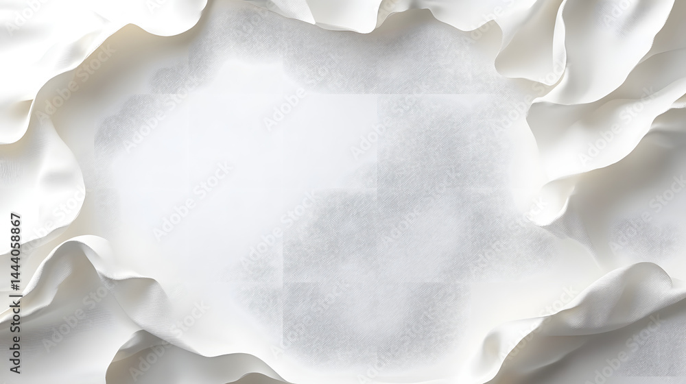 Poster elegant fabric texture display studio abstract image white background close-up textile art