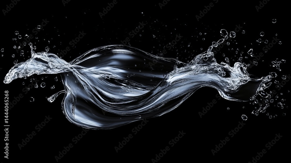 Poster dynamic water splash abstract background design element high resolution photography image clean pure