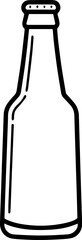 beer bottle outline vector illustration line art coloring book page
