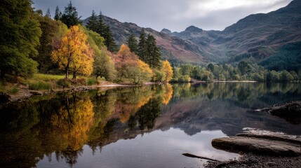 Fototapeta premium 秋の山脈