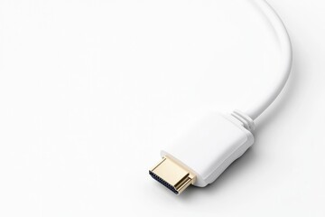 Fototapeta premium White HDMI Cable