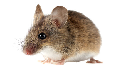 a little mouse with its cute ears isolated, transparent background