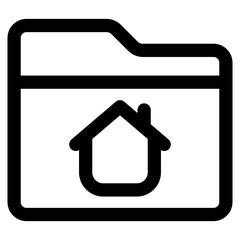 Folder Home Icon Element For Design