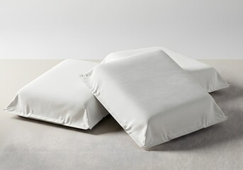 Stack of White Bed Pillows for Home Comfort and Sleep