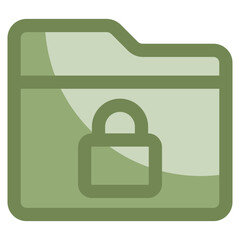 Obraz premium Folder Lock Icon Element For Design