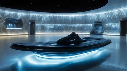 Futuristic modern interior design example