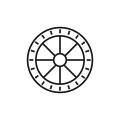 Dart icon Editable stroke. isolated on white background