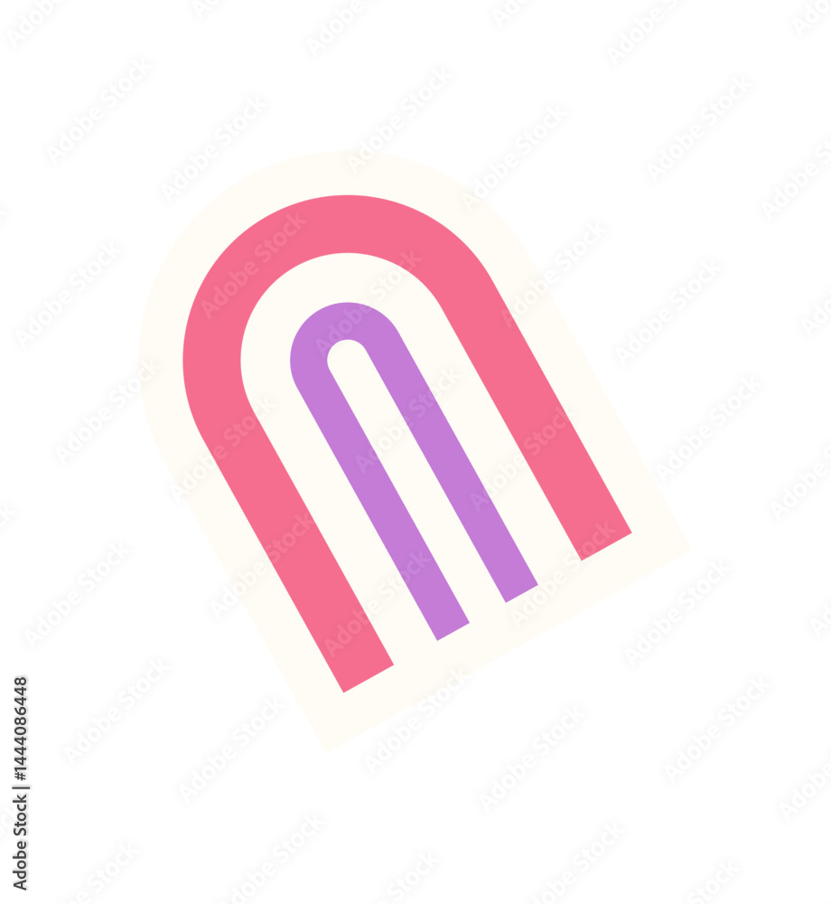 Canvas Prints brutalist abstract shape sticker. playful geometric icon with bold curves and minimal form. contempo