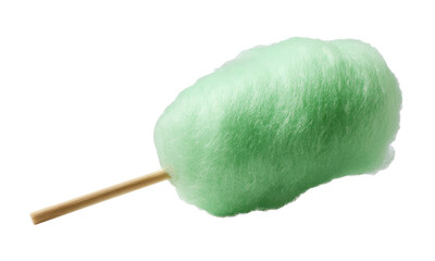 green cotton candy sweet treat fluffy dessert sugar spun snack food isolated on transparent background
