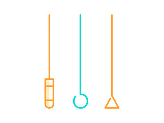 Skewer icon. Barbecue icon and symbol. Barbecue elements. Barbecue equipment. Simple flat vector icon.