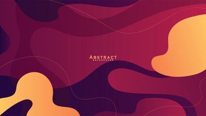 Color gradient background, wave line pattern, vector abstract trendy geometric graphic design. Simple minimal waves and lines yellow orange and purple color gradient pattern background