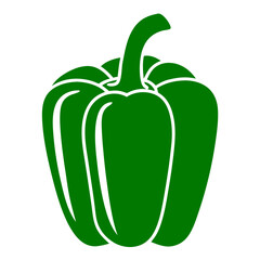 Red Green Yellow Bell Pepper Flat Design Vegetables Icon Vector Illustration on Transparent Background PNG Image