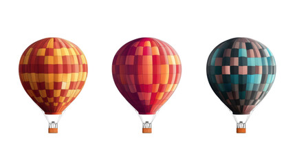 Fototapeta premium colorful hot air balloon on white background
