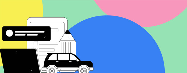 Buy insurance for car flat character vector concept operation illustration  © Lyn Lee