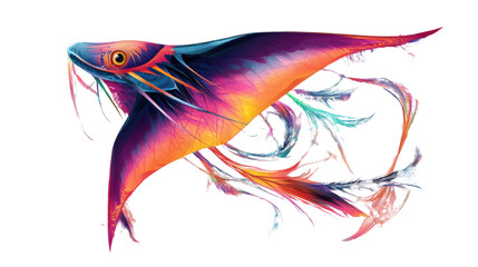 Fototapeta premium colorful kite on white background