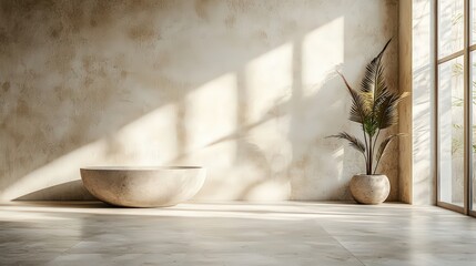 Minimalist serene backdrop in light taupe exuding calm background jpeg